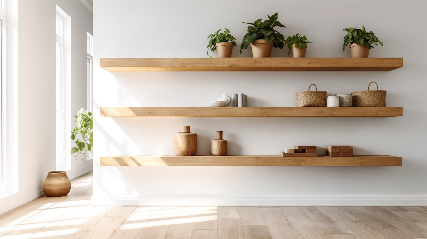 Thick Pine Floating Shelf