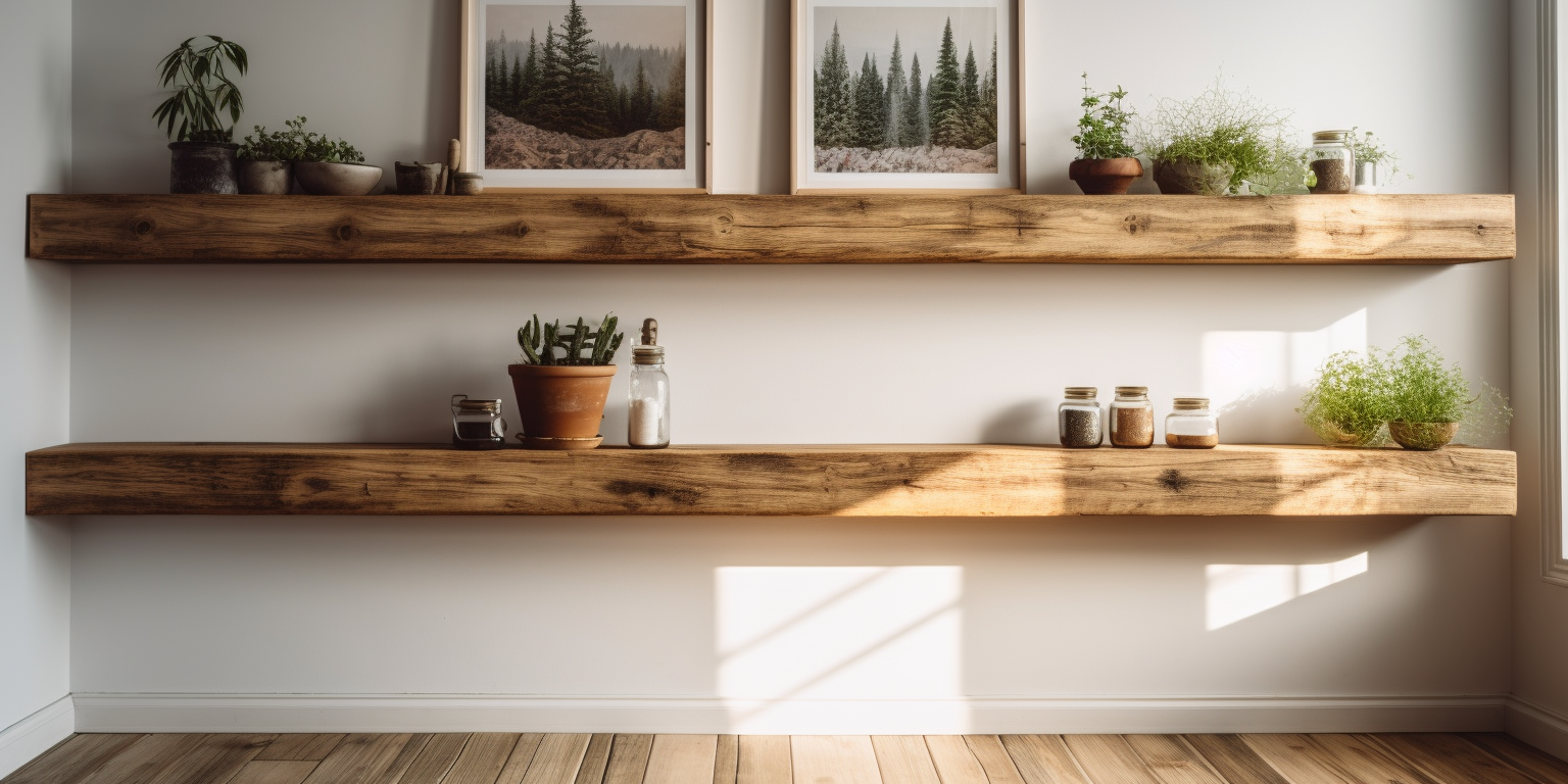 Extra chunky rustic shelving