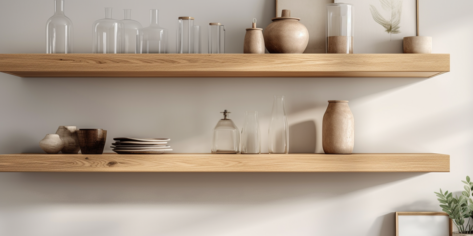 Solid Oak Shelves in Modern Rustic Styles FREE P P