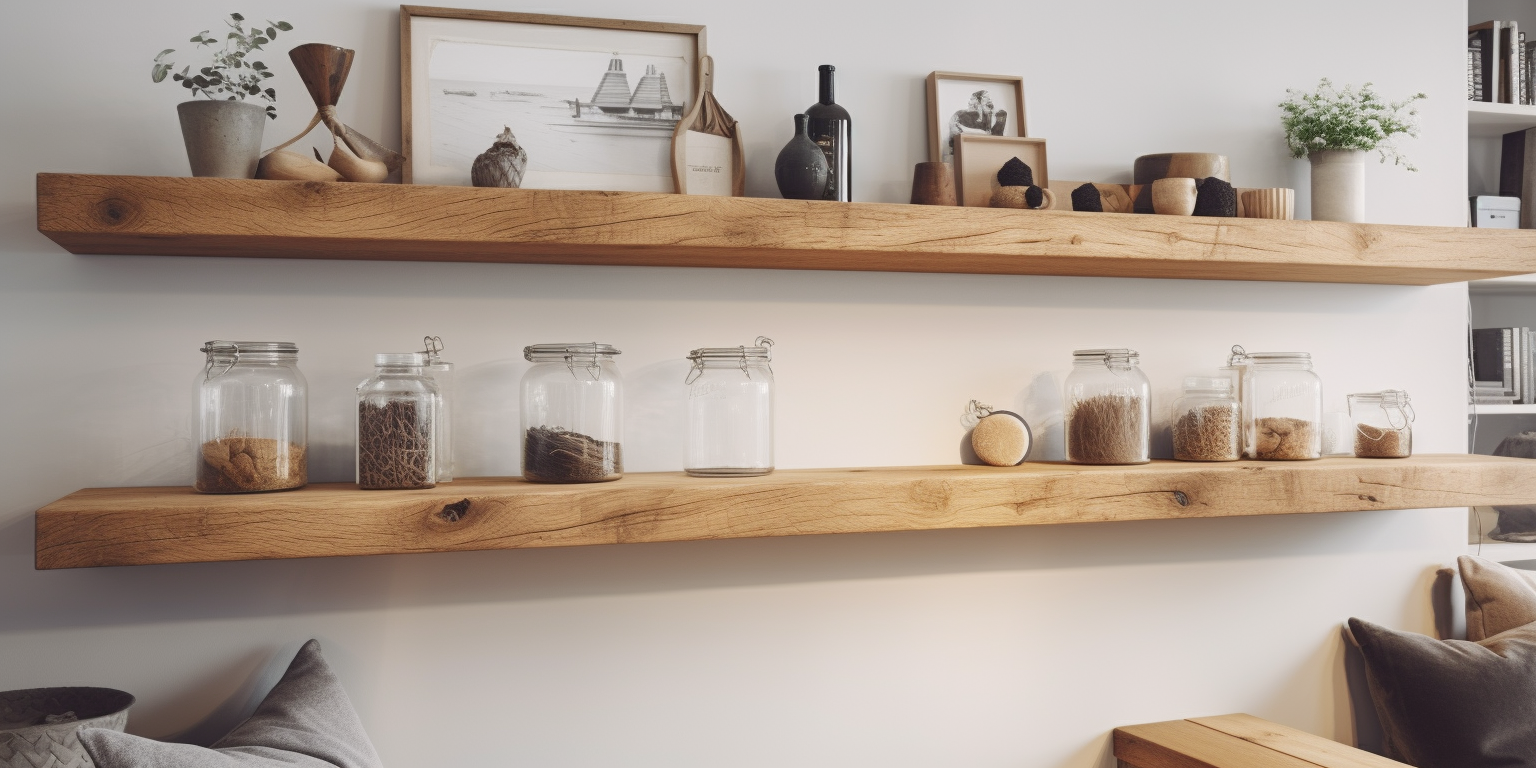 Rustic Shelves Distressed Rustic Wooden Wall Shelving
