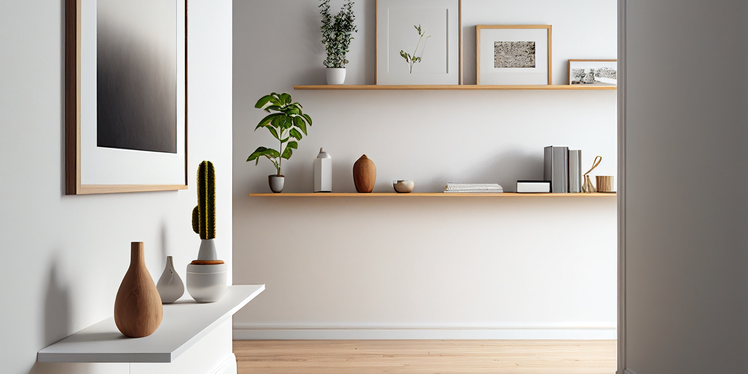 Thin top wall shelves