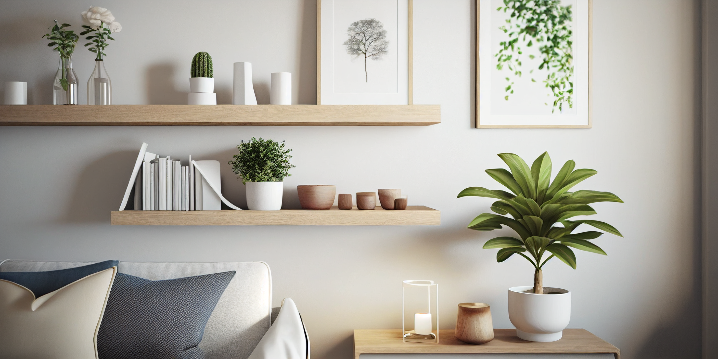 Oak shelving