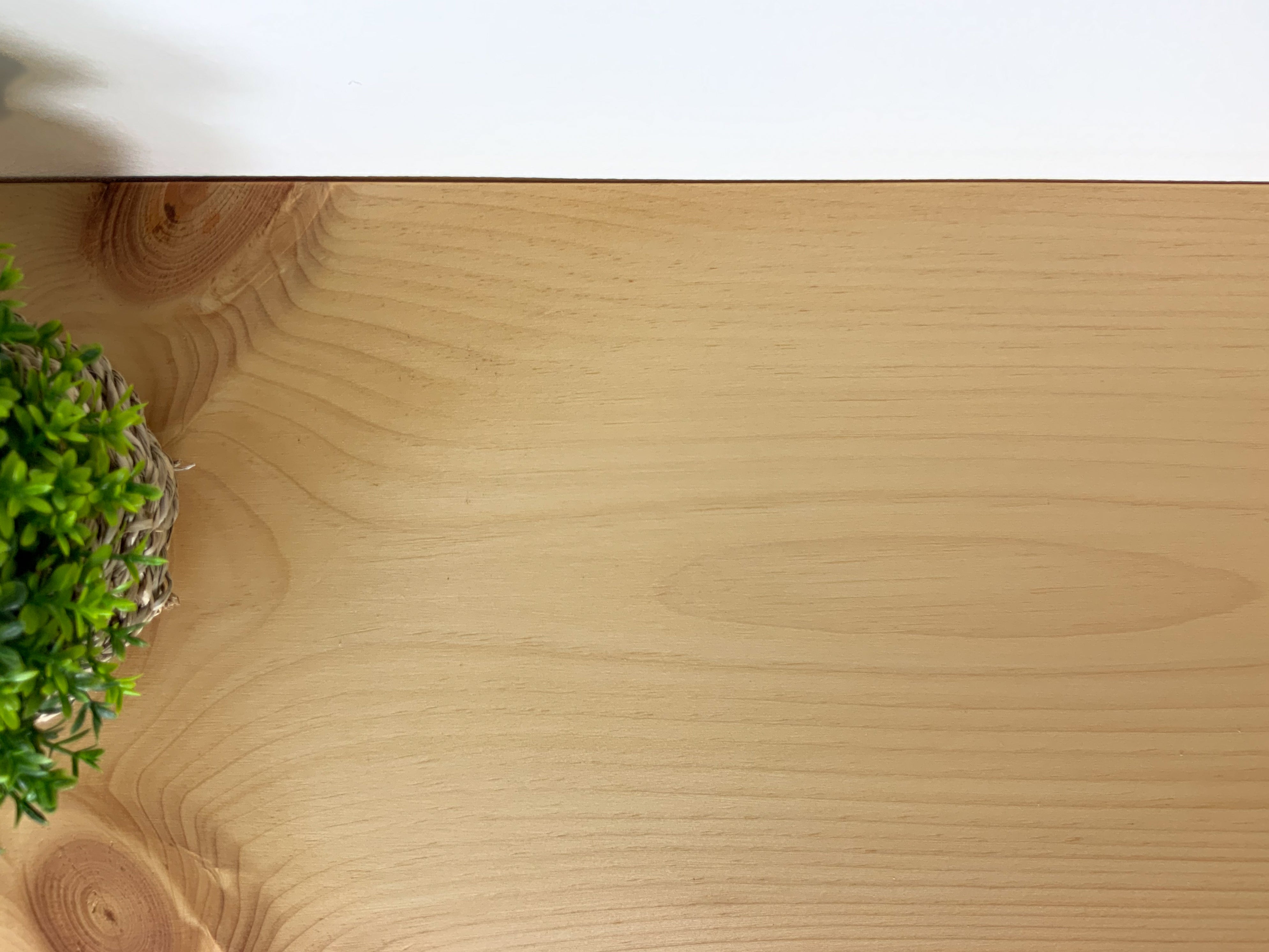 Thick modern pine floating shelf grain