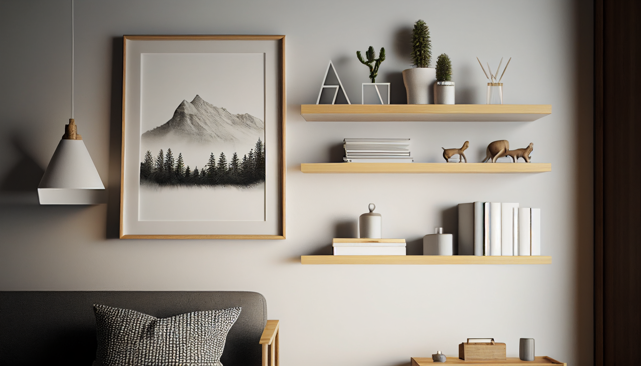 Pine shelving
