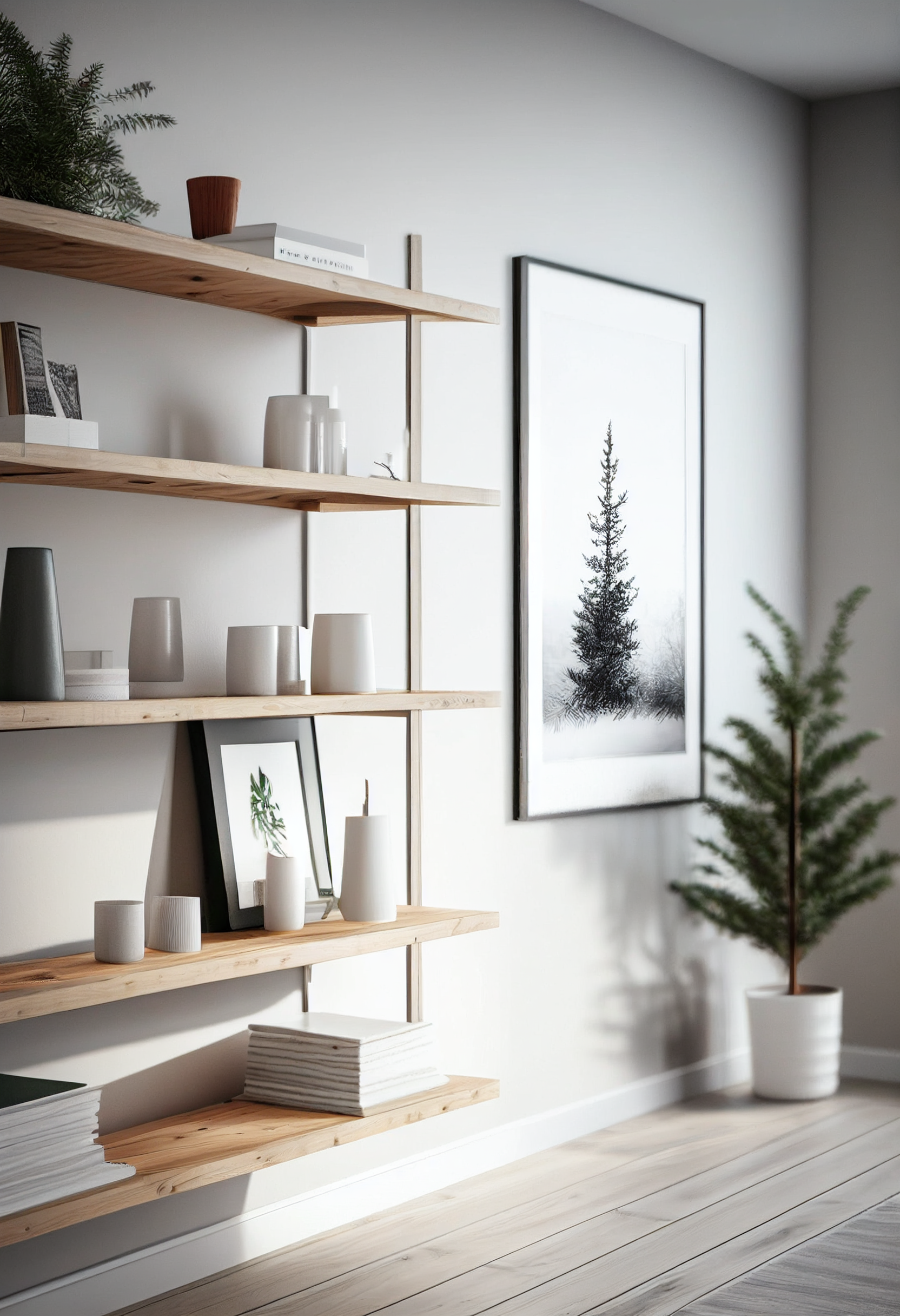 Slim Shelves Thin Wooden Shelves in Oak Walnut Pine FREE P P
