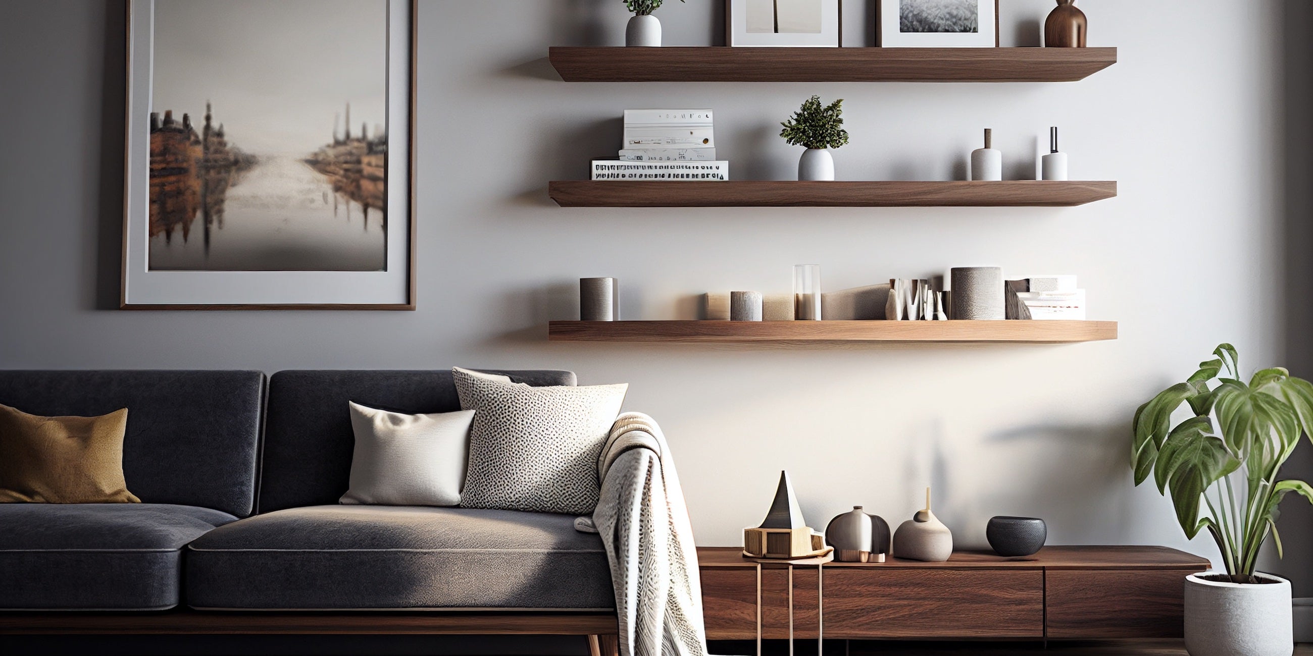 Walnut shelves on sale